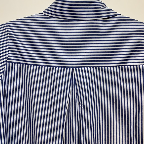 Code x Mode Blue & White Striped Appliqué Shirt XS - Picture 5 of 11